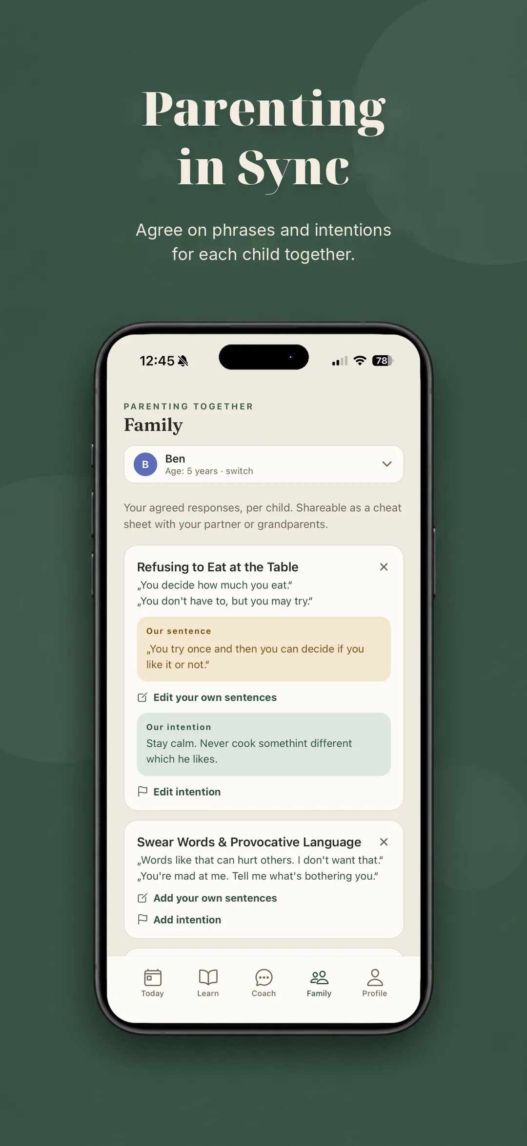 Family: one approach together – up to 3 people