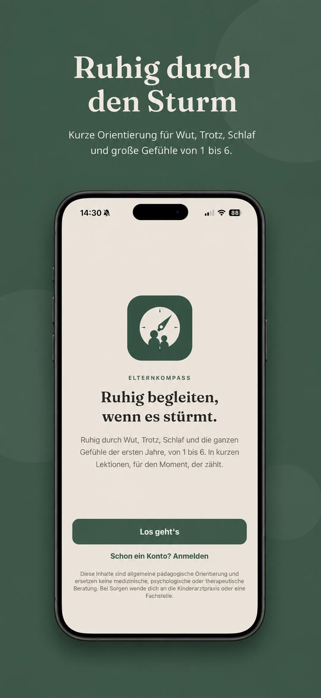 Ruhig begleiten, wenn es stürmt